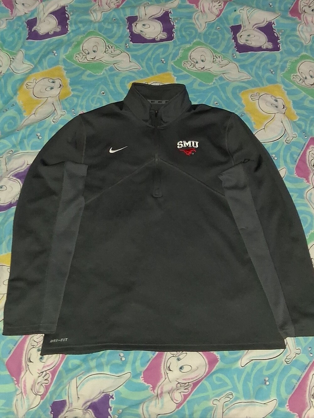Nike SMU Southern Methodist University Long Sleeve Quarter Zip Shirt Jersey